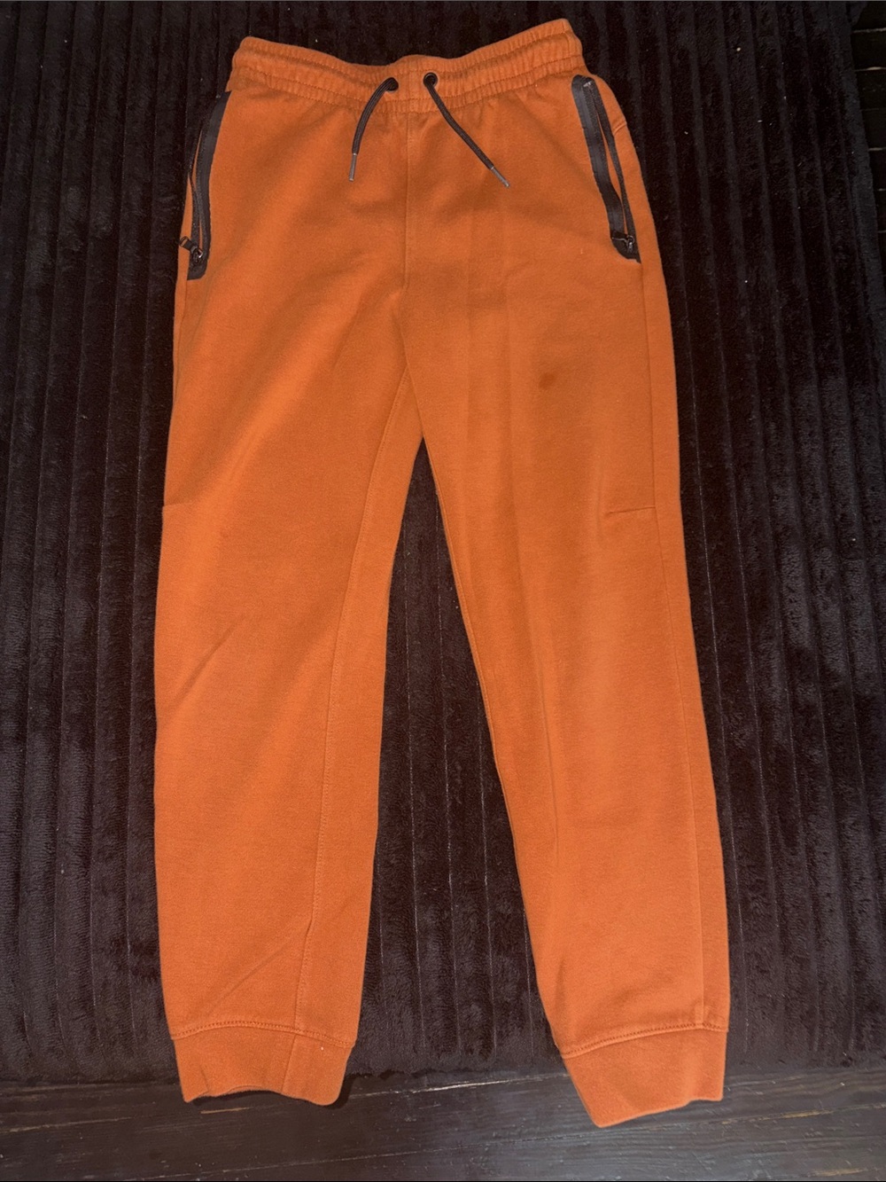 Old Navy Rust Orange Jogger Sweatpants with Zip Pockets